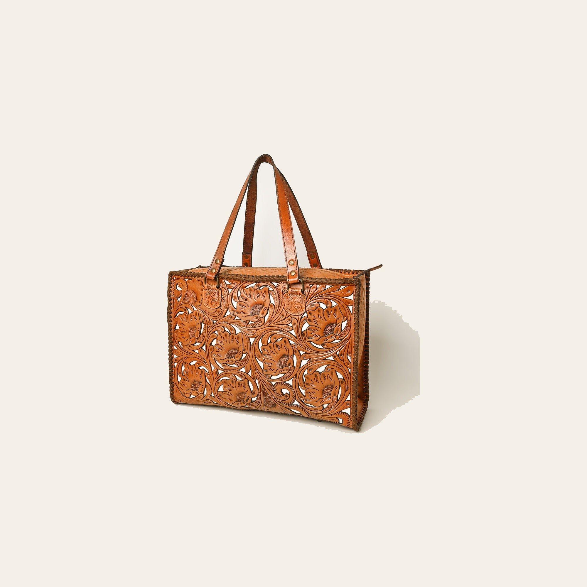 OHLAY KBG322B TOTE Hand Tooled Genuine Leather women bag western handbag purse