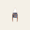 OHLAY Large Crossbody 100% Cotton Demin Genuine Leather Women Bag Western Handbag Purse | Womens Handbags Belt for Summer