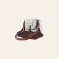 OHLAY Messenger Hair-On Genuine Leather Women Bag Western Handbag Purse | Womens Handbags Belt for Summer