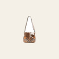 OHLAY Messenger Upcycled Canvas Genuine Leather women bag western handbag purse