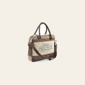 OHLAY Messenger Upcycled Canvas Genuine Leather Women's Bag Western Handbag Purse | Womens Handbags Purses for Women, Summer