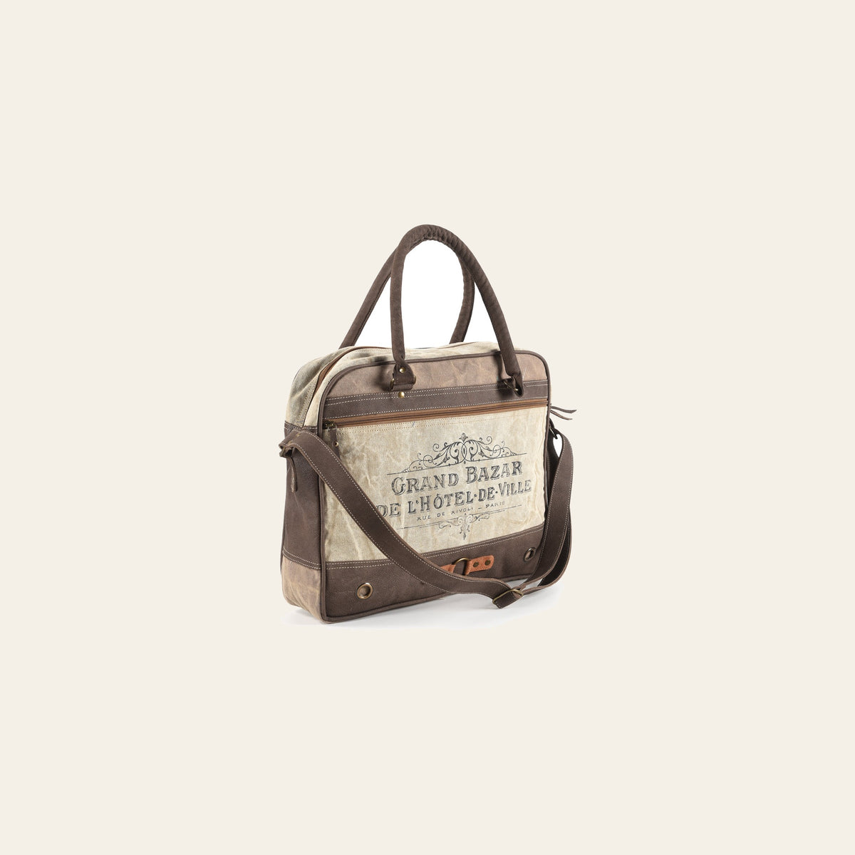 OHLAY Messenger Upcycled Canvas Genuine Leather Women's Bag Western Handbag Purse | Womens Handbags Purses for Women, Summer