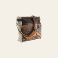 OHLAY Large Crossbody Upcycled Canvas Genuine Leather Women's Bag Western Handbag Purse | Womens Handbags Belt for Women Summer