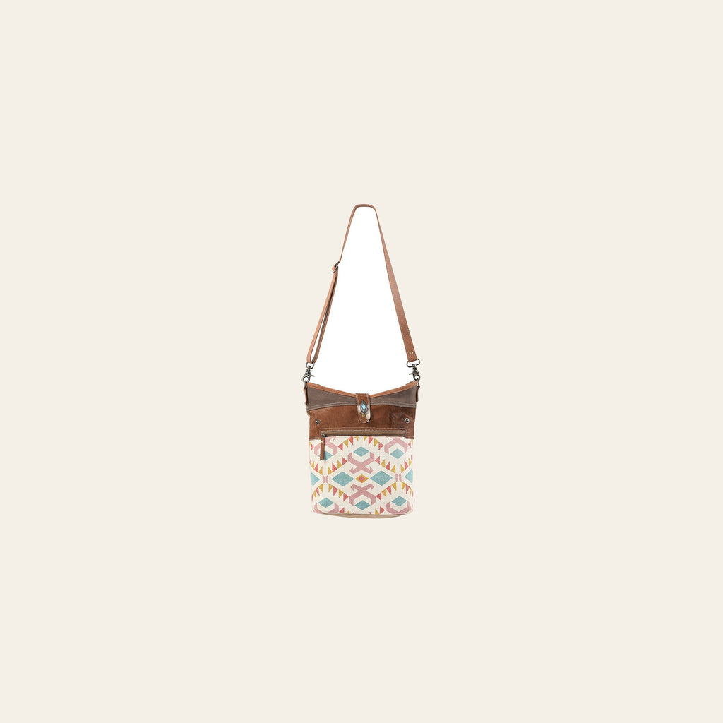 OHLAY Large Crossbody Upcycled Canvas Hair-on Genuine Leather women bag western handbag purse