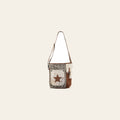 OHLAY Large Crossbody Upcycled Canvas Hair-On Genuine Leather Women Bag Western Handbag Purse | Womens Handbags Belt for Summer