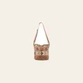 OHLAY Large Crossbody Upcycled Wool Canvas Genuine Leather women bag western handbag purse