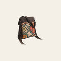 OHLAY Large Crossbody Upcycled Wool Canvas Genuine Leather Women Bag Western Handbag Purse | Womens Handbags Belt for Summer