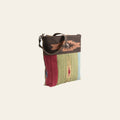 OHLAY Large Crossbody Upcycled Wool Canvas Genuine Leather Women Bag Western Handbag Purse | Womens Handbags Belt for Summer