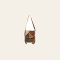 OHLAY Messenger Upcycled Canvas Genuine Leather Women's Bag Western Handbag Purse | Womens Handbags Belt for Women Summer