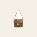 OHLAY Messenger Upcycled Wool Canvas Genuine Leather Women Bag Western Handbag Purse | Womens Handbags Belt for Summer