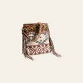 OHLAY Large Crossbody Upcycled Wool Canvas Hair-On Genuine Leather Women's Bag Western Handbag Purse Womens Handbags Purses