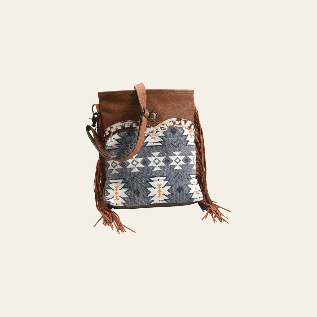 OHLAY Large Crossbody Upcycled Wool Canvas Hair-On Genuine Leather Women's Bag Western Handbag Purse Womens Handbags Purses