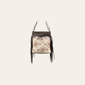 OHLAY Large Crossbody Upcycled Wool Canvas Hair-On Genuine Leather Women's Bag Western Handbag Purse Womens Handbags Purses