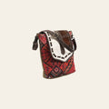 OHLAY Messenger Upcycled Wool Canvas Hair-On Genuine Leather Women's Bag Western Handbag Purse Womens Handbags Purses