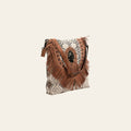 OHLAY Messenger Upcycled Wool Canvas Hair-On Genuine Leather Women's Bag Western Handbag Purse Womens Handbags Purses