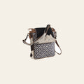 OHLAY Messenger Upcycled Wool Canvas Hair-On Genuine Leather Women's Bag Western Handbag Purse Womens Handbags Purses