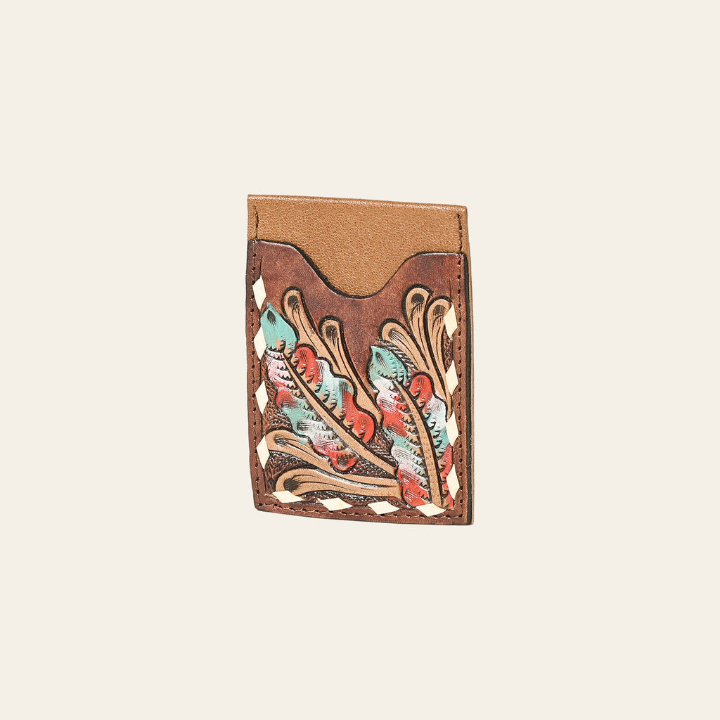 OHLAY Card Holder Hand Tooled Genuine Leather Women Bag Western Handbag Purse | for