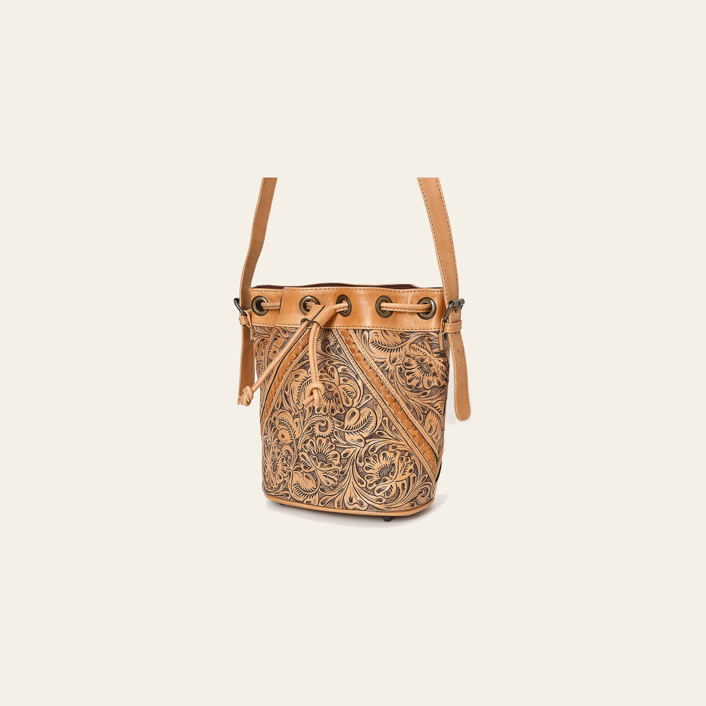 OHLAY OHG101A Bucket Hand Tooled Genuine Leather women bag western handbag purse