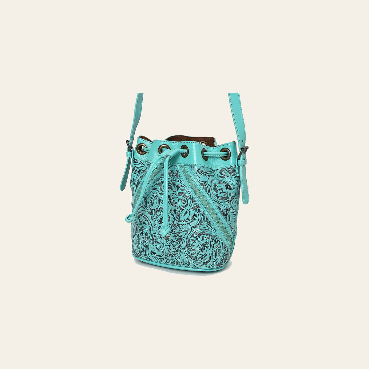 OHLAY OHG101D Bucket Hand Tooled Genuine Leather women bag western handbag purse