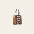 OHLAY OHV268 TOTE Upcycled Wool Canvas Embossed Hair-on Genuine Leather women bag western handbag purse