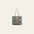 OHLAY OHV271 TOTE Upcycled Wool Canvas Embossed Genuine Leather women bag western handbag purse