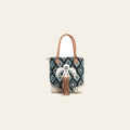 OHLAY OHV278 TOTE Upcycled Wool Canvas Hair-on Genuine Leather women bag western handbag purse