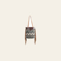 OHLAY OHV281 TOTE Hand Tooled Upcycled Wool Canvas Genuine Leather women bag western handbag purse