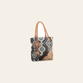 OHLAY OHV282 TOTE Hand Tooled Upcycled Wool Canvas Hair-on Genuine Leather women bag western handbag purse
