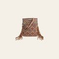 OHLAY OHV288 TOTE Hand Tooled Upcycled Wool Canvas Genuine Leather women bag western handbag purse