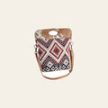 OHLAY Cross Body Upcycled Wool Canvas Hair-On Genuine Leather Women Bag Western Handbag Purse Womens Handbags Belt for Summer