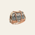 OHLAY Cross Body Upcycled Wool Canvas Hair-On Genuine Leather Women Bag Western Handbag Purse Womens Handbags Belt for Summer