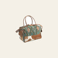 OHLAY Duffel Upcycled Wool Hair-On Genuine Leather Women Bag Western Handbag Purse | Canvas for Womens Summer