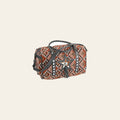 OHLAY Duffel Upcycled Wool Hair-On Genuine Leather Women Bag Western Handbag Purse | Canvas for Womens Summer