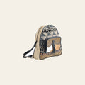 OHLAY Backpack Embossed Upcycled Canvas Hair-On Genuine Leather Women Bag Western Handbag Purse | Cross Body for