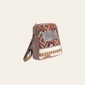 OHLAY Backpack Hand Tooled Upcycled Canvas Hair-On Genuine Leather Women Bag Western Handbag Purse Womens Handbags