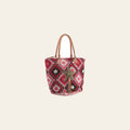 OHLAY OHV313 TOTE Upcycled Wool Canvas Embossed Genuine Leather women bag western handbag purse