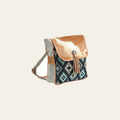 OHLAY Backpack Upcycled Wool Canvas Hair-On Genuine Leather Women Bag Western Handbag Purse | for Womens Summer