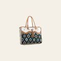 OHLAY OHV330 TOTE Upcycled Wool Canvas Embossed Hair-on Genuine Leather women bag western handbag purse