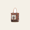 OHLAY OHV334 TOTE Upcycled Wool Canvas Embossed Hair-on Genuine Leather women bag western handbag purse