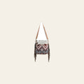 OHLAY Cross Body Upcycled Wool Canvas Hair-On Genuine Leather Women Bag Western Handbag Purse Womens Handbags Belt for Summer