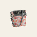 OHLAY Cross Body Upcycled Wool Canvas Hair-On Genuine Leather Women Bag Western Handbag Purse Womens Handbags Belt for Summer
