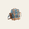 OHLAY Backpack Upcycled Wool Canvas Hair-On Genuine Leather Women Bag Western Handbag Purse | for Womens Summer