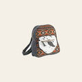 OHLAY Backpack Upcycled Wool Canvas Hair-On Genuine Leather Women Bag Western Handbag Purse | for Womens Summer