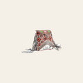 OHLAY OHV385 Backpack Hand Tooled Upcycled Wool Canvas Hair-On Genuine Leather women bag western handbag purse