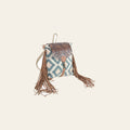 OHLAY OHV389 Backpack Hand Tooled Upcycled Canvas Genuine Leather women bag western handbag