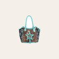 OHLAY OHV411 TOTE Upcycled Wool Embossed Hair-on Genuine Leather women bag western handbag purse