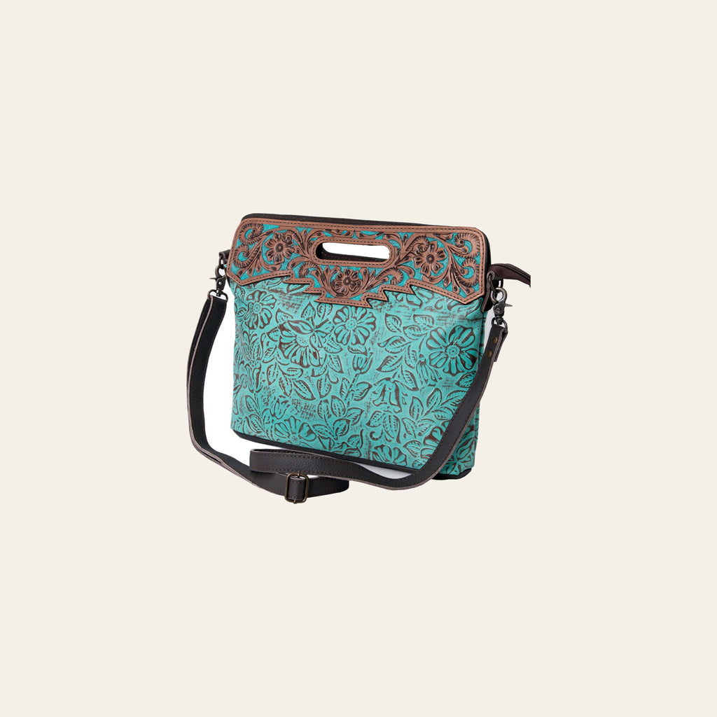 OHLAY SKBG176 Clutch Hand Tooled Embossed Genuine Leather women bag western handbag purse