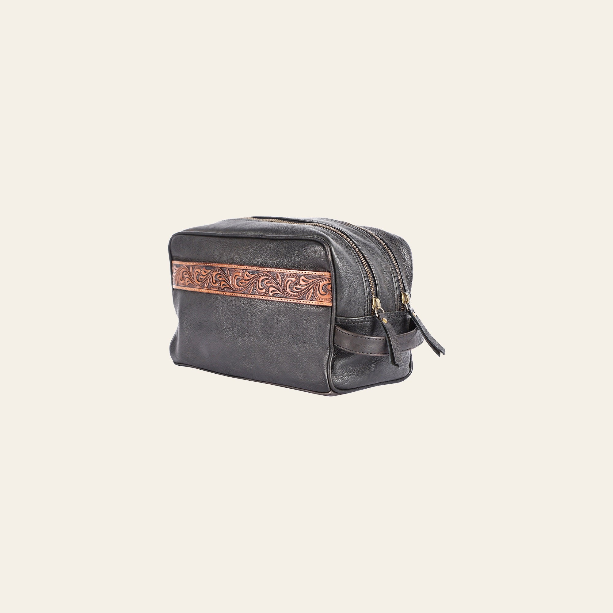 OHLAY Toiletry Hand Tooled Genuine Leather Women Bag Western Handbag Purse | Womens Handbags Belt for Summer