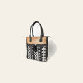 OHLAY Tote Upcycled Canvas Hair On Genuine Leather Women Bag Western Handbag Purse
