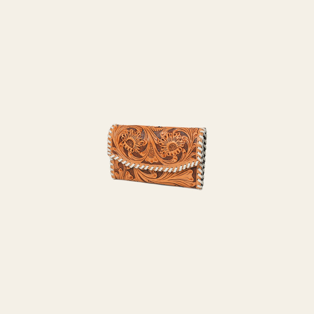 OHLAY Wallet Hand Tooled Hair-On Genuine Leather Women Bag Western Handbag Purse | Womens Handbags |Leather Belt for Summer
